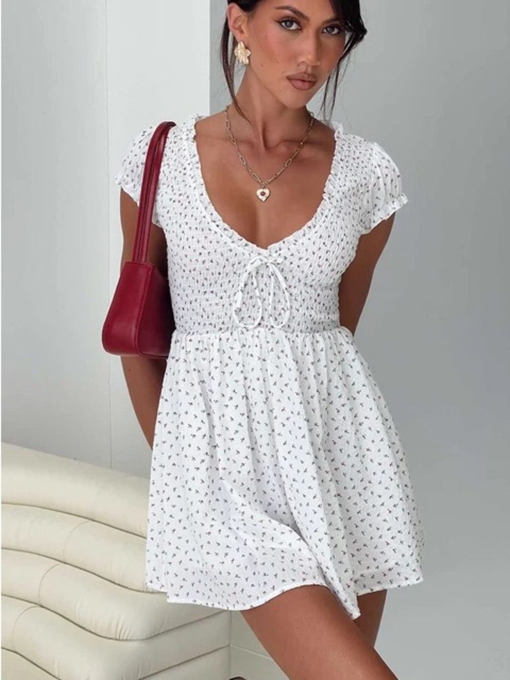 Princess Polly Sweet Talk Playsuit White Floral